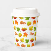 美しい紅葉オンホワイト 紙コップ (正面)