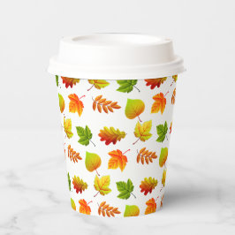 美しい紅葉オンホワイト 紙コップ