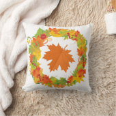 美しい紅葉リース クッション (ブランケット)