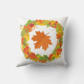 美しい紅葉リース クッション (裏面)