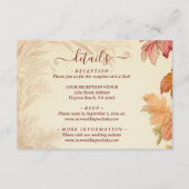 美しい紅葉秋の結婚式詳細 エンクロージャーカード (正面)