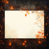 美しい紅葉秋の結婚式 サンキューカード