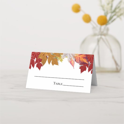 美しい紅葉紅葉 プレイスカード (正面)