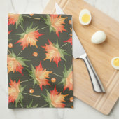 美しい紅葉葉 キッチンタオル (四つ折り)