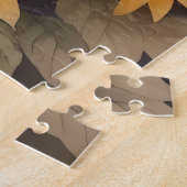 美しい納屋フクロウとヒマワリ ジグソーパズル (側面)