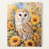 美しい納屋フクロウとヒマワリ プランナー手帳 (裏面)