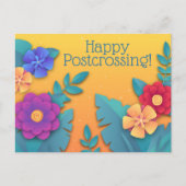 美しい紙クラフト花 ポストカード (正面)