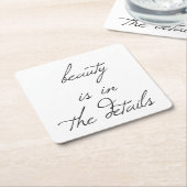 美しい紙コースター スクエアペーパーコースター (アングル)