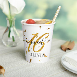 美しい紙吹雪甘い16 16紙カップ 紙コップ