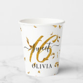 美しい紙吹雪甘い16 16紙カップ 紙コップ (裏面)