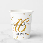 美しい紙吹雪甘い16 16紙カップ 紙コップ (正面)