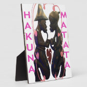 美しい素晴らしいアフリカのカップル：ロマンチックな芸術 フォトプラーク (側面)