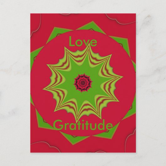 美しい素晴らしいアフリカの民族部族のレッドアート ポストカード (正面)