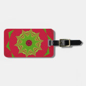 美しい素晴らしいアフリカの民族部族のレッドアート ラゲッジタグ (正面横)