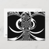 美しい素晴らしいアフリカの白い黒いプリントアート ポストカード (正面/裏面)