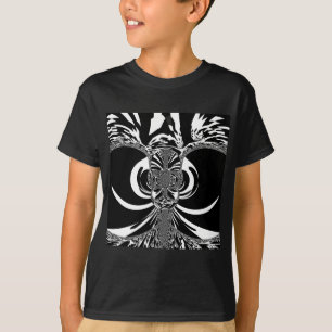 美しい素晴らしいアフリカの白い黒いプリントアート Tシャツ