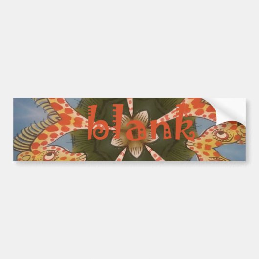 美しい素晴らしいアフリカカラフルキリン空白の バンパーステッカー (正面)