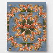 美しい素晴らしいアフリカカラフルキリン空白の フォトプラーク (正面)