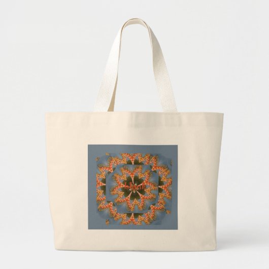 美しい素晴らしいアフリカカラフルキリン空白の ラージトートバッグ (正面)