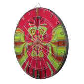 美しい素晴らしいアフリカ赤黄色のモチーフのパターン ダーツボード (正面右)