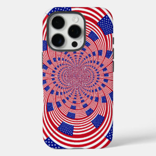 美しい素晴らしいアメリカ合衆国国旗   カレイドスコープデザイン iPhone 16 PROケース