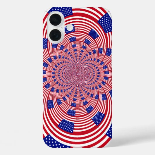 美しい素晴らしいアメリカ合衆国国旗 | カレイドスコープデザイン Case-Mate iPhoneケース (裏面)