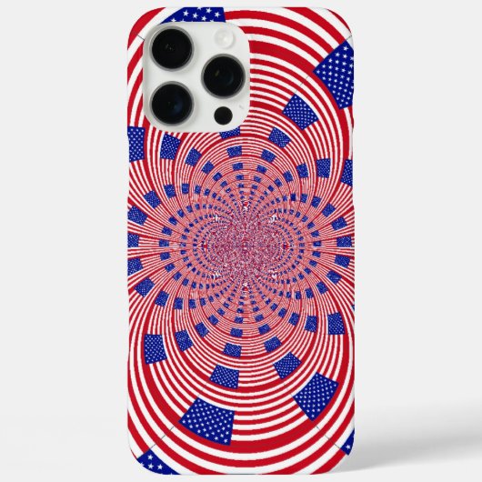 美しい素晴らしいアメリカ合衆国国旗 | カレイドスコープデザイン Case-Mate iPhoneケース (裏面)