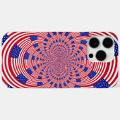美しい素晴らしいアメリカ合衆国国旗 | カレイドスコープデザイン Case-Mate iPhoneケース (裏面 (横))