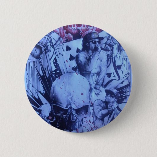 美しい素晴らしいオンラインSkezerパター芸術的ン 缶バッジ (正面)