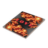 美しい素晴らしいカラフルユニバースラブ文字 タイル (側面)