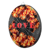 美しい素晴らしいカラフルユニバースラブ文字 ダーツボード (正面右)