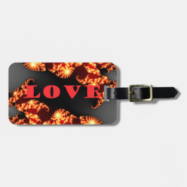 美しい素晴らしいカラフルユニバースラブ文字 ラゲッジタグ