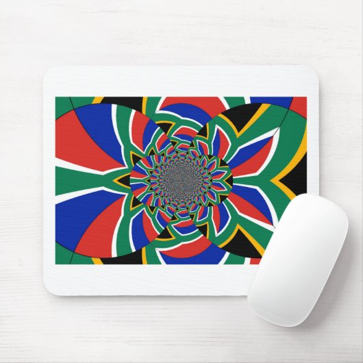 美しい素晴らしいカラフル南アフリカ国旗の芸術 マウスパッド (マウス)