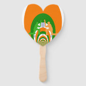 美しい素晴らしいクリケットインド ハンドファン (裏面)