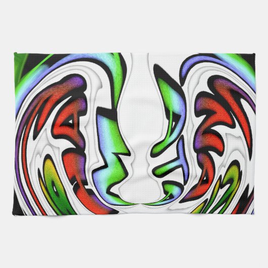 美しい素晴らしいデザイン素敵な一日を持カラフルつ キッチンタオル (横)