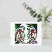 美しい素晴らしいデザイン素敵な一日を持カラフルつ ポストカード (スタンド正面)