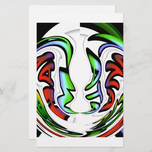 美しい素晴らしいデザイン素敵な一日を持カラフルつ 便箋 (正面/裏面)