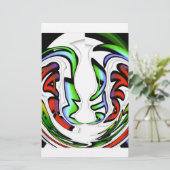 美しい素晴らしいデザイン素敵な一日を持カラフルつ 便箋 (スタンド正面)