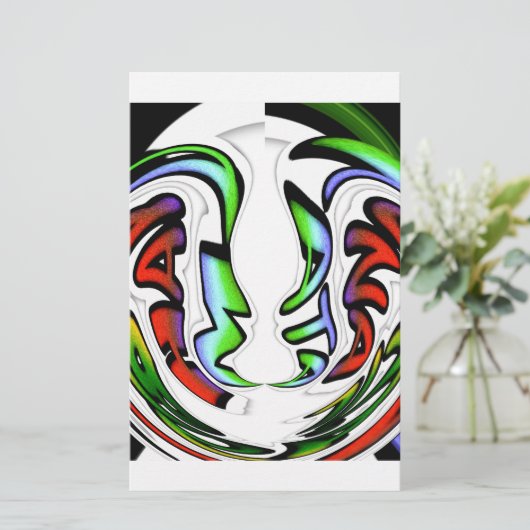 美しい素晴らしいデザイン素敵な一日を持カラフルつ 便箋 (スタンド正面)