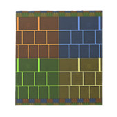 美しい素晴らしいレインボーカラー幾何学的デザイン ノートパッド (正面)