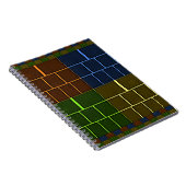 美しい素晴らしいレインボーカラー幾何学的デザイン ノートブック (右側)