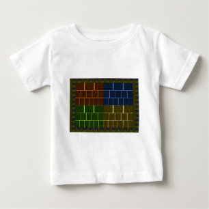 美しい素晴らしいレインボーカラー幾何学的デザイン ベビーTシャツ