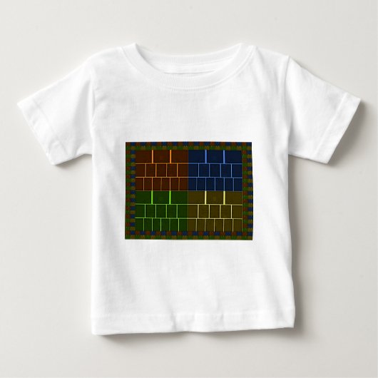 美しい素晴らしいレインボーカラー幾何学的デザイン ベビーTシャツ (正面)