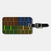 美しい素晴らしいレインボーカラー幾何学的デザイン ラゲッジタグ (正面横)