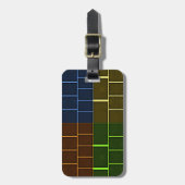 美しい素晴らしいレインボーカラー幾何学的デザイン ラゲッジタグ (正面縦)