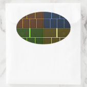 美しい素晴らしいレインボーカラー幾何学的デザイン 楕円形シール (バッグ)