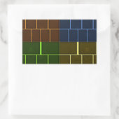 美しい素晴らしいレインボーカラー幾何学的デザイン 長方形シール (バッグ)