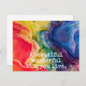 美しい素晴らしい人生を生きる引用文 ポストカード (正面/裏面)