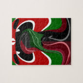 美しい素晴らしい旋回ケニア国旗:アモダンート ジグソーパズル (横)