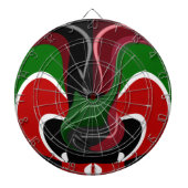 美しい素晴らしい旋回ケニア国旗:アモダンート ダーツボード (正面)